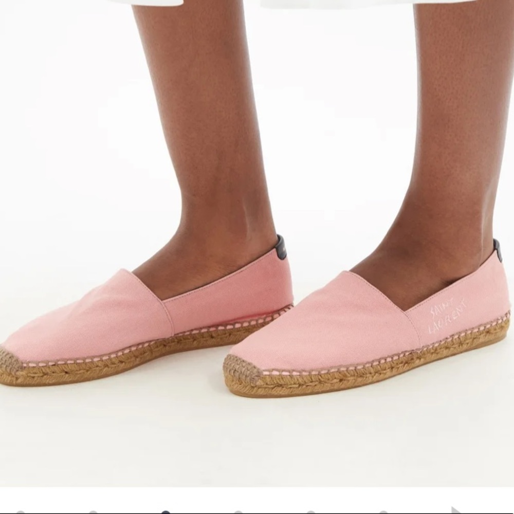 Saint Laurent pink logo espadrille nwb 39.5 - Picture 6 of 6
